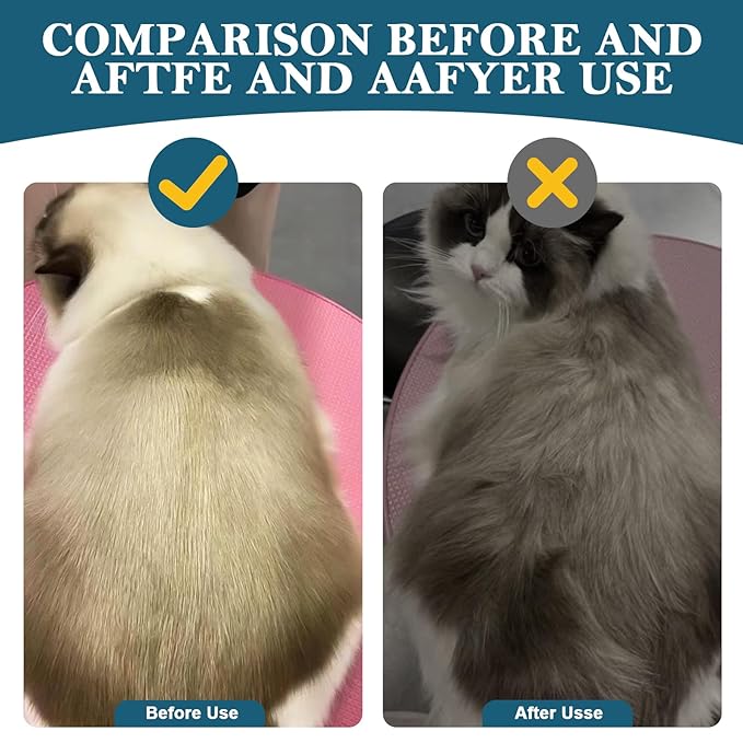 New cat brush&dog brush,pet hair brush with Self Cleaning Button Easy to remove loose undercoat,Needle-tip massage beads, no harm to the skin (Grey)