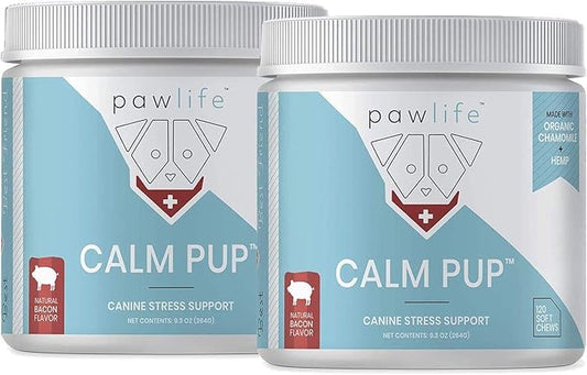 Hemp Dog Calming Chews - Anxiety Relief Treats, 240 Calming Treats for Dogs, Calm Pup Dog Anxiety Relief & Joint Support, Oil Infused Calming Chews for Dogs Anxiety (Bacon Flavor)