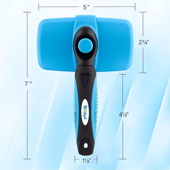 Boshel Self Cleaning Grooming Brush for Dogs, Cats & Pets - Slicker Brush for Long & Short Hair, Doodles, Poodles, Large & Small Breeds