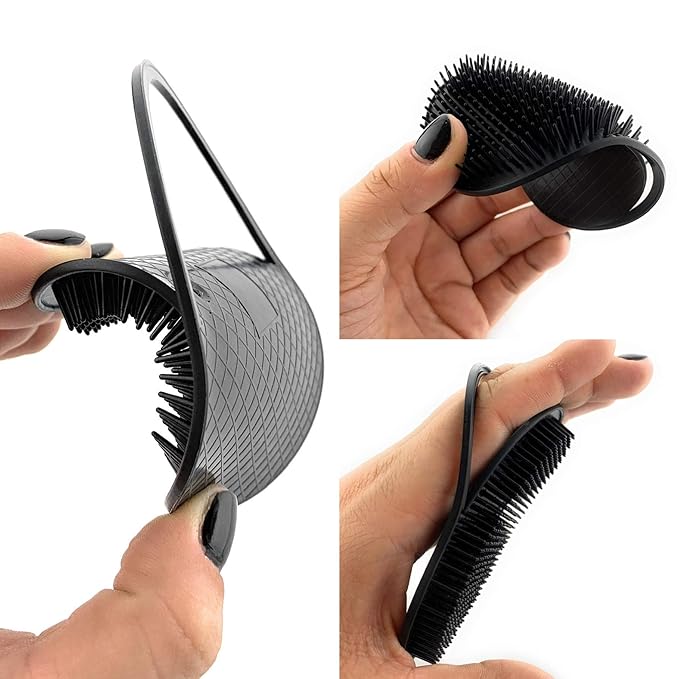 G.B.S Pocket Palm Combs Brush for Men, Women and Pets Grooming Brush Comb, Pack of 6, (Black) Made in U.S.A