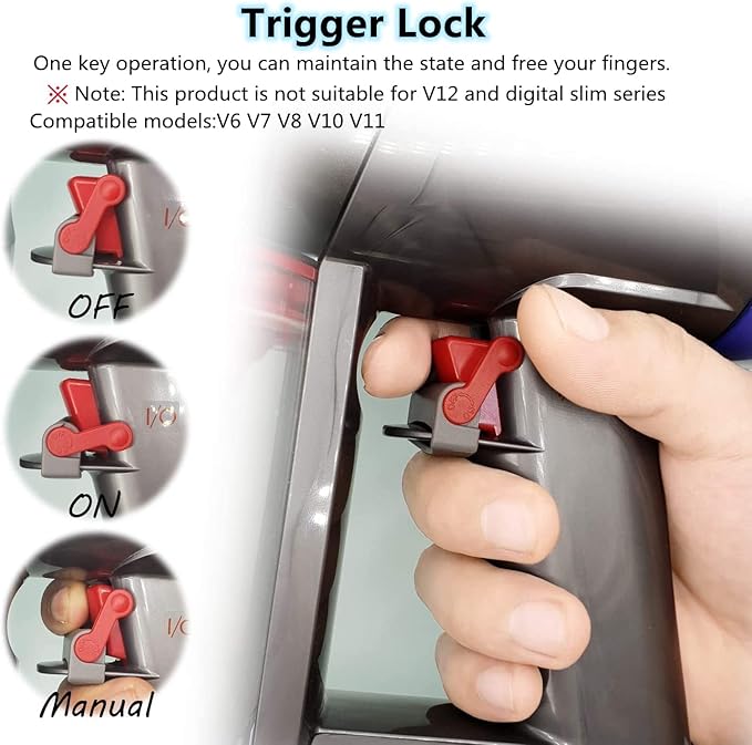Dog Cat Short Hair Groom Brush Tool Attachment Kit Compatible with Dyson V7(SV11)、V8(SV10)、V10(SV12)、V11(SV14) 、V15, Hair Removal Brush, Extension Hose, Switch Trigger Lock