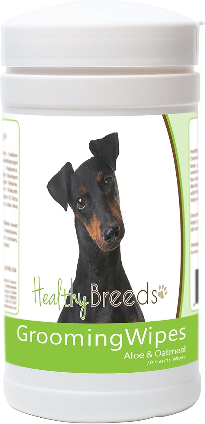 Healthy Breeds Manchester Terrier Grooming Wipes 70 Count