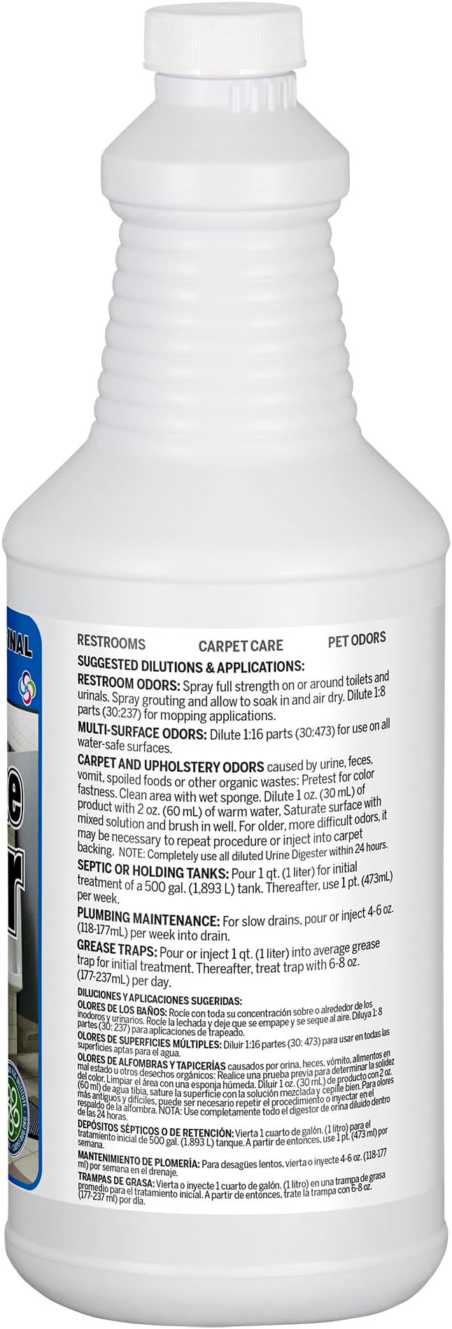 Nilodor BEON Urine Enzymatic Cleaner with Odor Neutralizer for Pet Dog, Carpet, and Bathroom, 1 Quart, Original