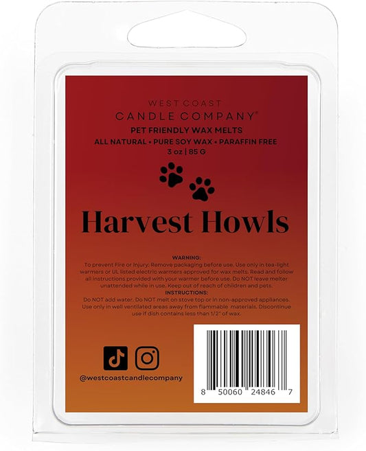 Harvest Howls Pet Odor Eliminator - All Natural, Non-Toxic, Pure Soy Wax Melts - Dog & Cat Safe, Veterinarian Approved