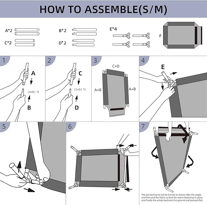 pettycare Elevated Outdoor Dog Bed - Dog Cots beds for Small Dogs, Heavy Duty Raised Dog Bed Waterproof, Cooling Elevated Dog Bed with Washable Teslin Mesh, Durable, Non Slip, 28 Inches, Grey