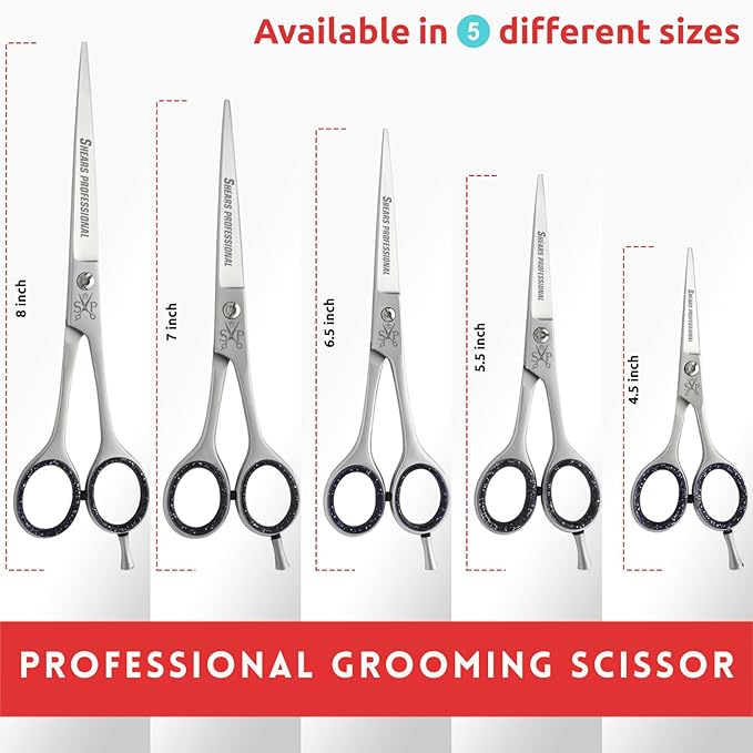 Dog Grooming Scissors 4.5 Curved Shear Perfect for Dog, Cats, and other Pets Face & Paws Trimming