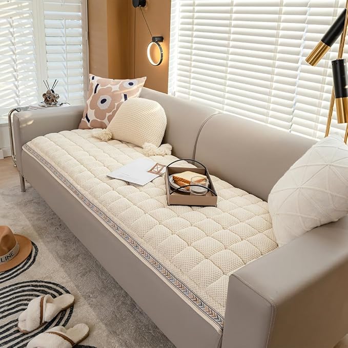 Dog Couch Cover Protector, Couch Cover for Dogs Washable, Pet Couch Covers for Sofa, Non Slip Dog Bed Sofa Cover (Beige, 27.6" x 70.9")