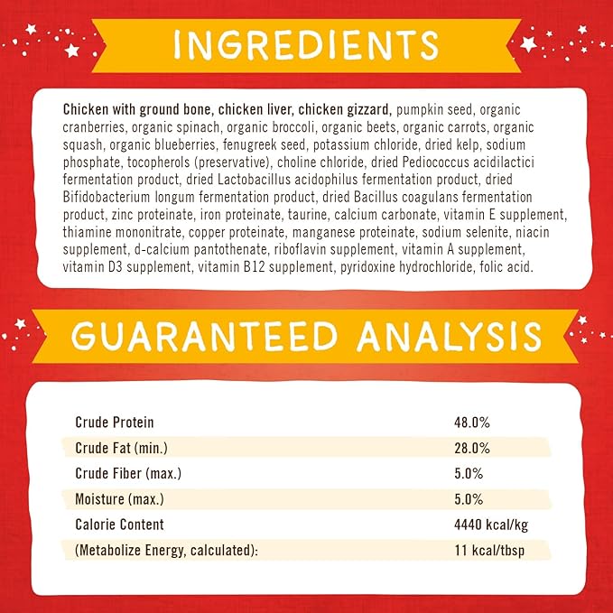 Stella & Chewy's Freeze-Dried Raw Marie's Magical Dinner Dust – Protein Rich, Grain Free Dog & Puppy Food Topper – Cage-Free Chicken Recipe – 7 oz Bag