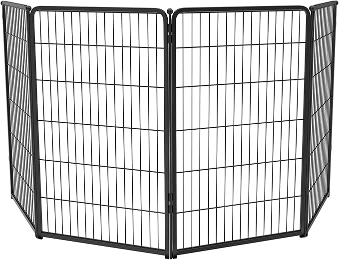 FXW Homeplus Dog Playpen for Indoor Use - Stress-Free and Safe Play, Heavy Duty 45 Inch 4 Panels Dog Pen for Large Dogs, Black│Patented
