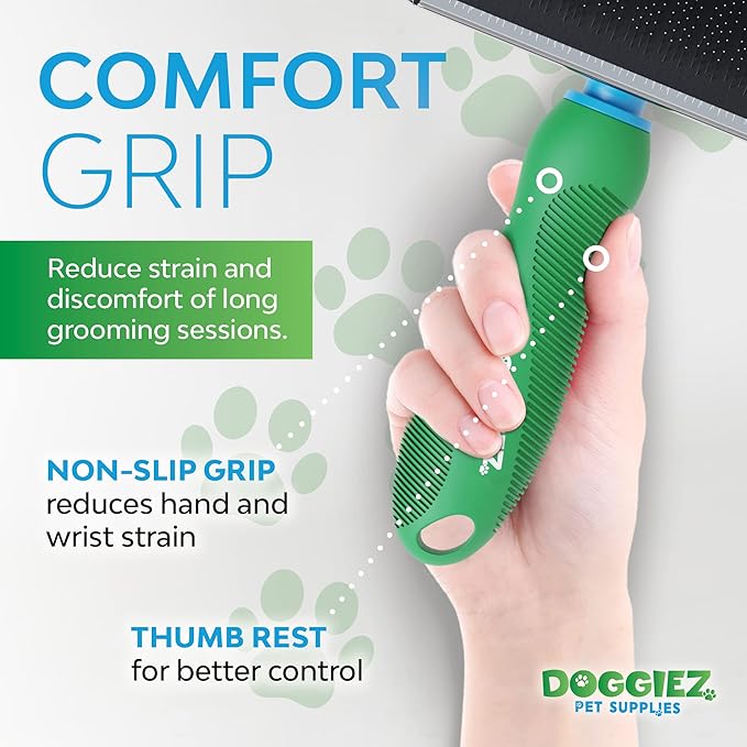Large Slicker Brush for Dogs & Cats - Grooming Tool for Shedding Hair & Fur - Long & Short Haired Dogs & Cats - Goldendoodle Deshedding Tool