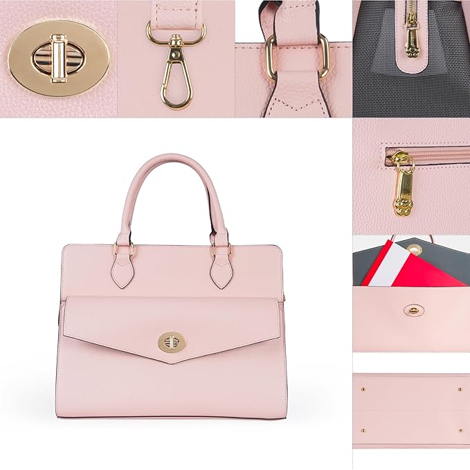 Stylish Pet Carrier Purse Leather Bag for Small Dogs Cats Puppy,Airline Approved Soft-Sided Carriers (Pink)