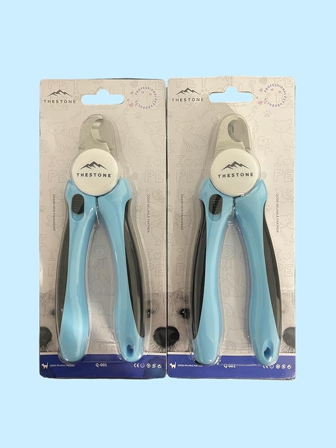 TheStone- Dog & Cat Pets Nail Clippers and Trimmers - Safety Guard to Prevent Over Cutting, Free Nail File - Nail Clipper Comes with Sharp Blade and Free Nail File