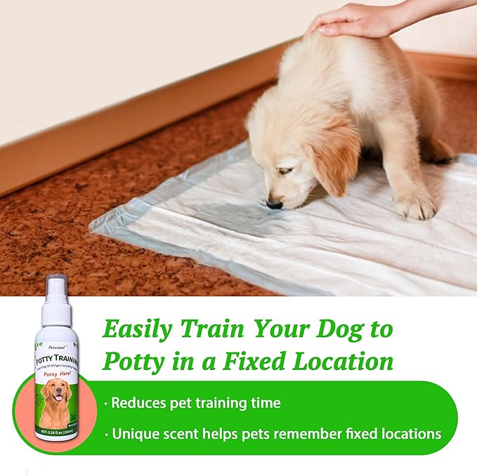 Potty Training & Deodorizing Perfume Spray - Dog Training & Behavior Aids | Stop Dog Marking, Puppy & Dog Pee and Poop Training Spray Kit (3.38 Fl Oz/100ml)