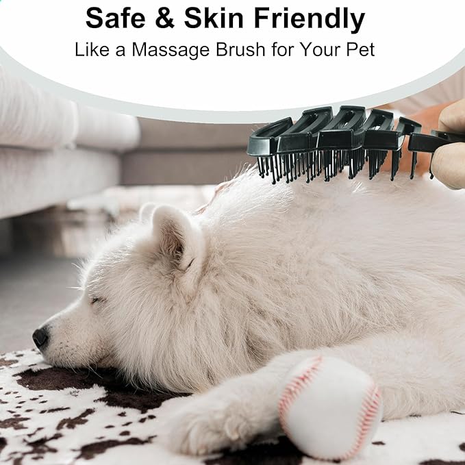 Small Dog Grooming Brush - Perfect for Shih Tzus, Yorkies, and Maltipoos - Ideal Puppy Hair Brushes for Maltese and Small Breeds (Black)