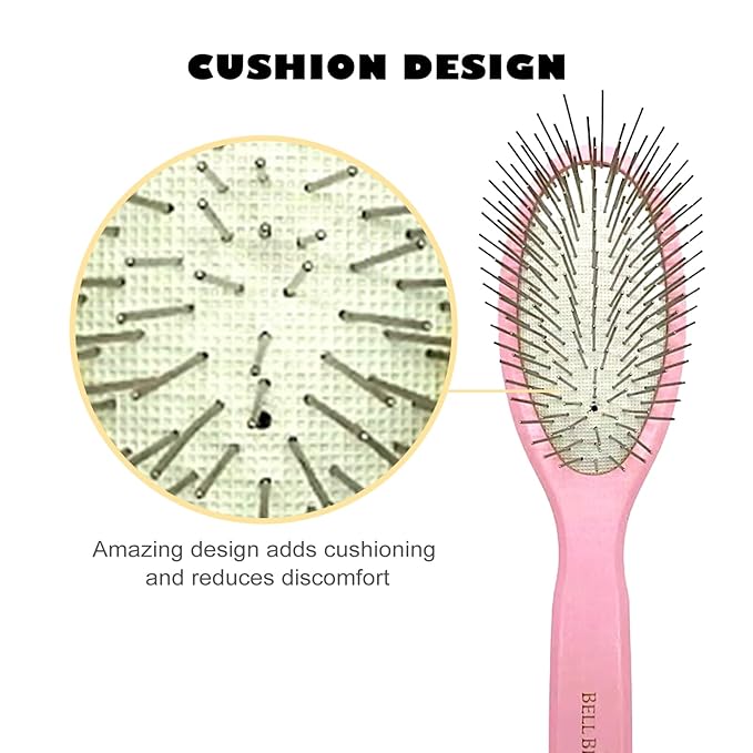 Der Meister Pin Brush, Pets Shedding, Dematting and Grooming Tool for Dogs and Cats With All Hair Types, Remove Loose Fur, Undercoat, Mats, Tangled Hair, Knots (Pink)