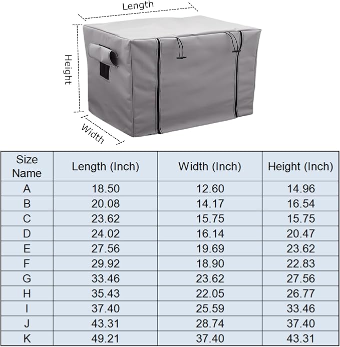 Dog Crate Cover Waterpoof Grey Pet Kennel Covers for Puppy Cat Indoor Outdoor Fit for 1 Door Wire Crate, 35.43x22.05x26.77 Inch
