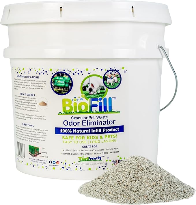 Pet Deodorizer Granular Infill for Artificial Grass Turf, All Natural Dog Urine Neutralizer, Outdoor Use 3.5 Gallon Pail