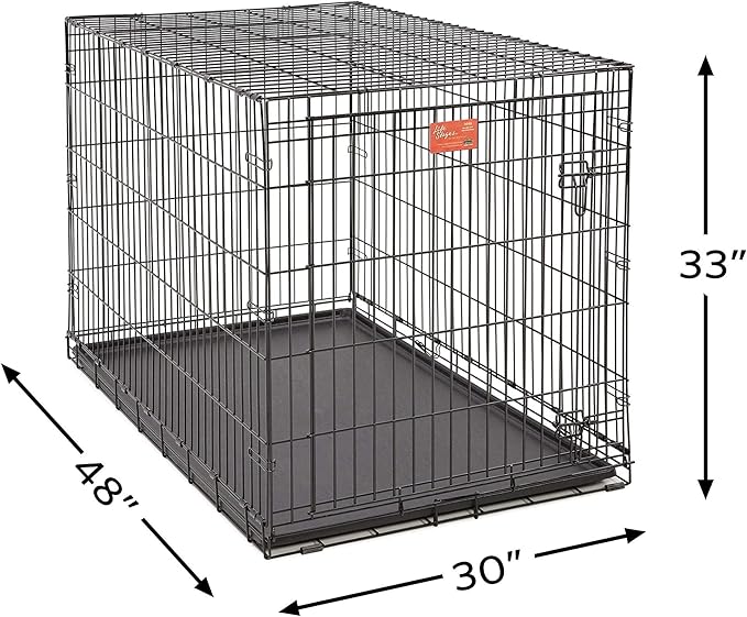 MidWest Homes for Pets Life Stages LS-1648 Single Door Folding Crate for X-Large Dogs(91 - 110lbs)
