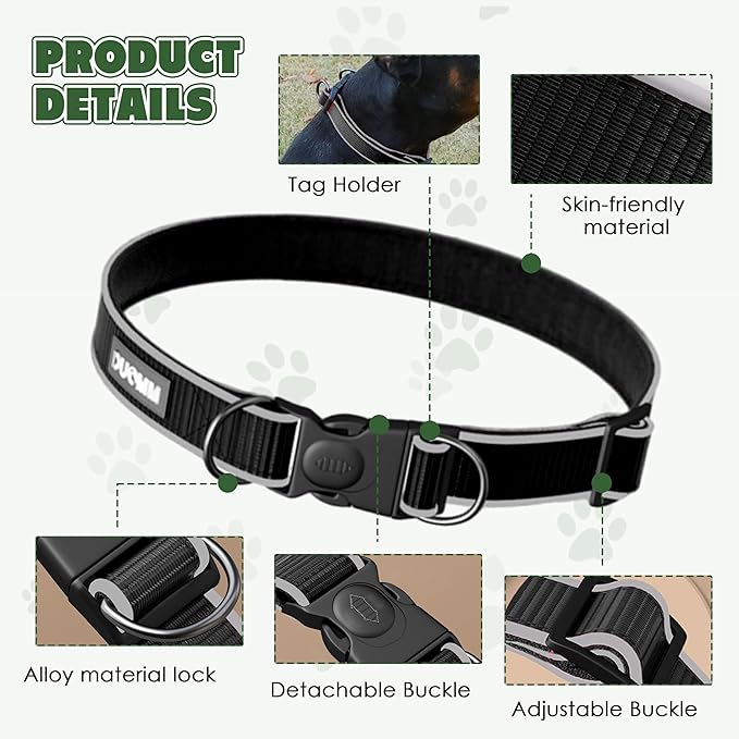 GPS Dog Collar - Unlimited Range/Tracking Device/Lost Mode for Dogs - Adjustable Size (30-42CM) - Black - Compatible with Apple Find My (iOS only)