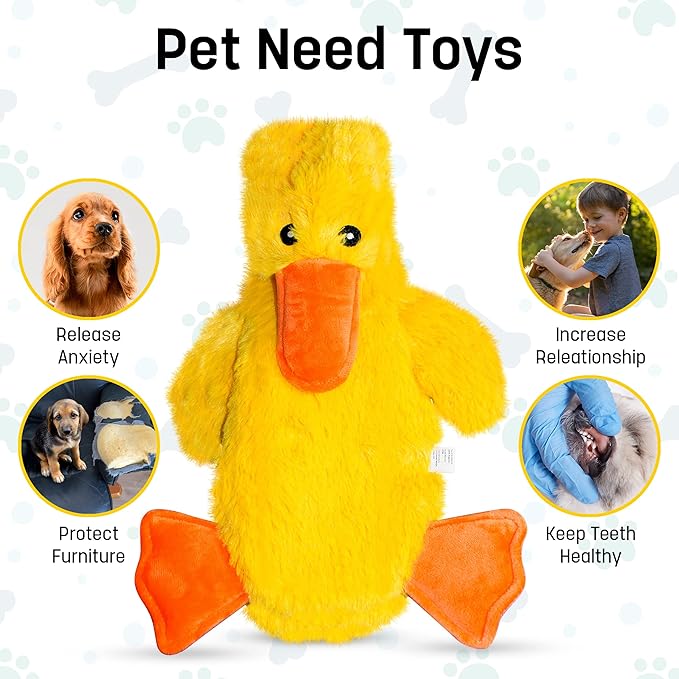 FGA MARKETPLACE Flat NO Stuffing NO Squeak Plush Dog Toys, Funny Style Will Entertain Your Dog for Hours, Recommended for Small and Medium Dog 21 INCH Long(Bundle 2)