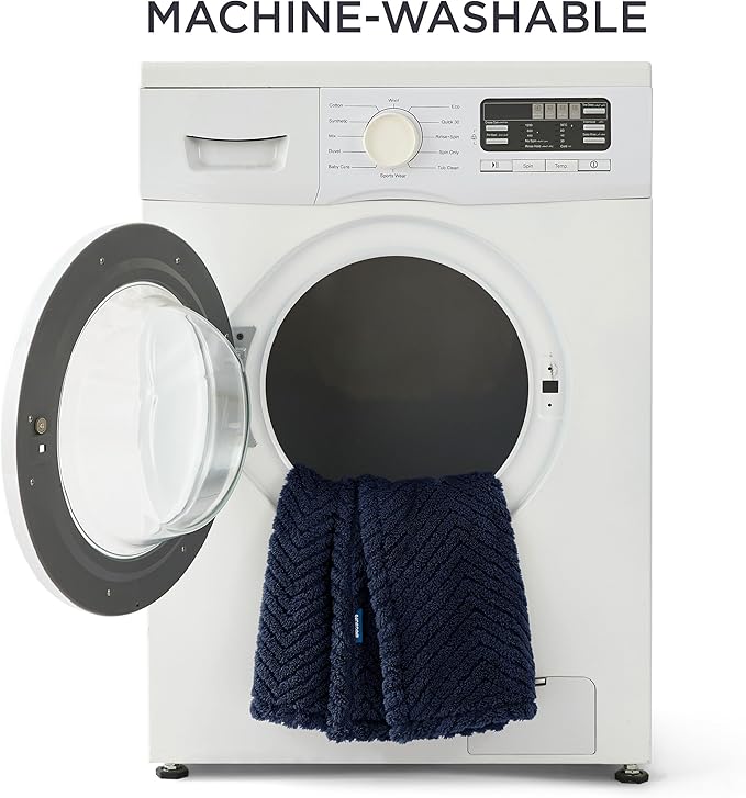 Bedsure Dog Blanket for Small Dogs Washable - Soft Fluffy Puppy Blanket with Premium 300GSM Coral Fleece, Cozy Calming Cat Blankets for Indoor Cats, Fuzzy Pet Blanket for Kitten Doggy, Navy, 25x35IN