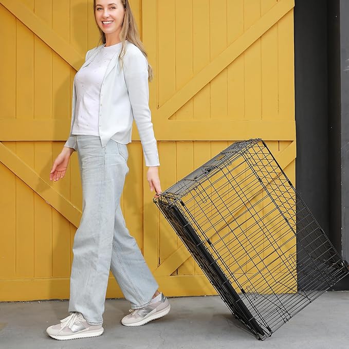 Fold & Carry 1-Door Folding Dog Crate (Med/L: 36-in L x 23-in W x 25-in H)