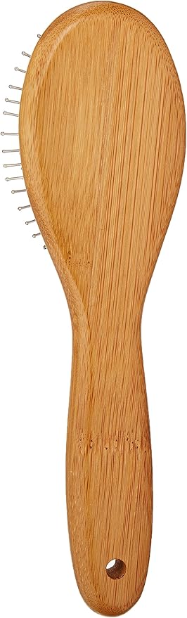 Pro-Finish Pin Grooming Brush with Carbonized Bamboo Handle, Small, 7.5"