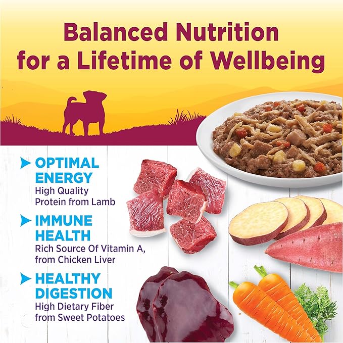 Wellness Petite Entrées Shredded Medley With Braised Lamb, Venison, White Sweet Potatoes & Carrots, 3 Ounce (Pack of 12)
