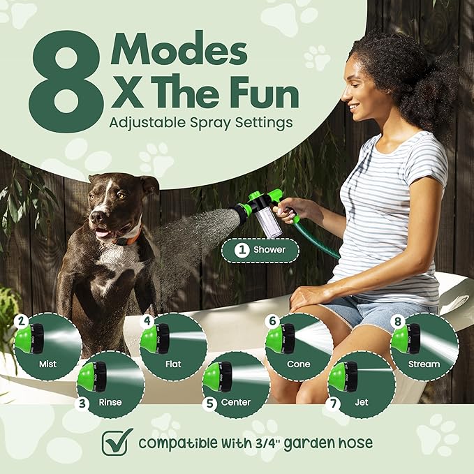 Soap & Shampoo Dispenser for Pet Wash and Garden Hose Sprayer Nozzle