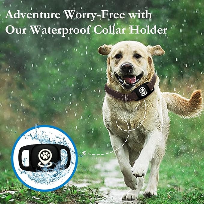 Pet Location Tracker for Dogs, Smart Tag with Enhanced Coverage, Works Seamlessly with Find My App, No Monthly Fees, Not GPS-Dependent (Black)