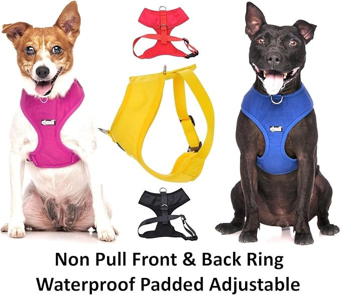 FRIENDLY (Known as Friendly to all) Green Color Coded Non-Pull Front and Back D Ring Padded and Waterproof Vest Dog Harness PREVENTS Accidents By Warning Others Of Your Dog In Advance (L)