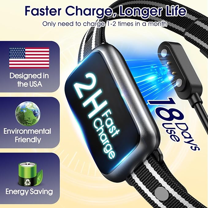 Dog Bark Collar 2 Pack, Smart Bark Collar for Small Medium Large Dogs, Safe & Humane Dog Barking Collar, Automatic Anti Bark Collar with Adjustable Beep Vibration Modes and 7 Sensitivity,Black