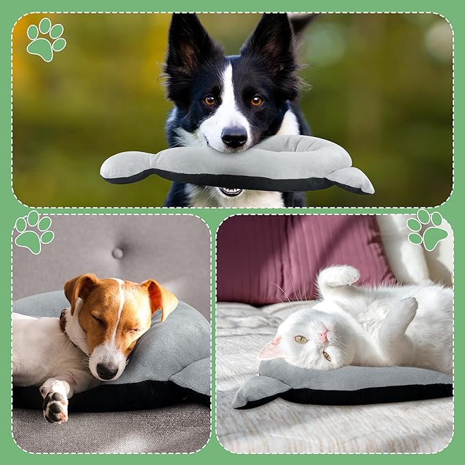 HOMBYS Chewproof Dog Claming Pillow, Indestructible Curl Up Question Mark Pillow for Dogs, Washable Dog Bed Pillow Cozy Dog Body Pillow, M (23.4"x13.2")