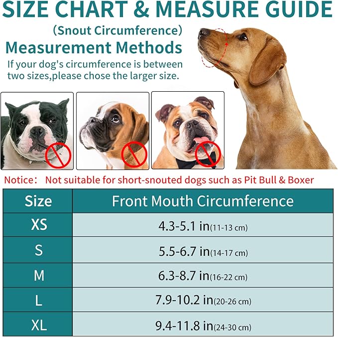 Dog Muzzle for Small Medium Large Dogs, Dog Muzzles for Biting Barking and Chewing Puppy Muzzle Nylon Soft Mesh Breathable Adjustable Loop Muzzle Anti-Dropping (Blue, XL)