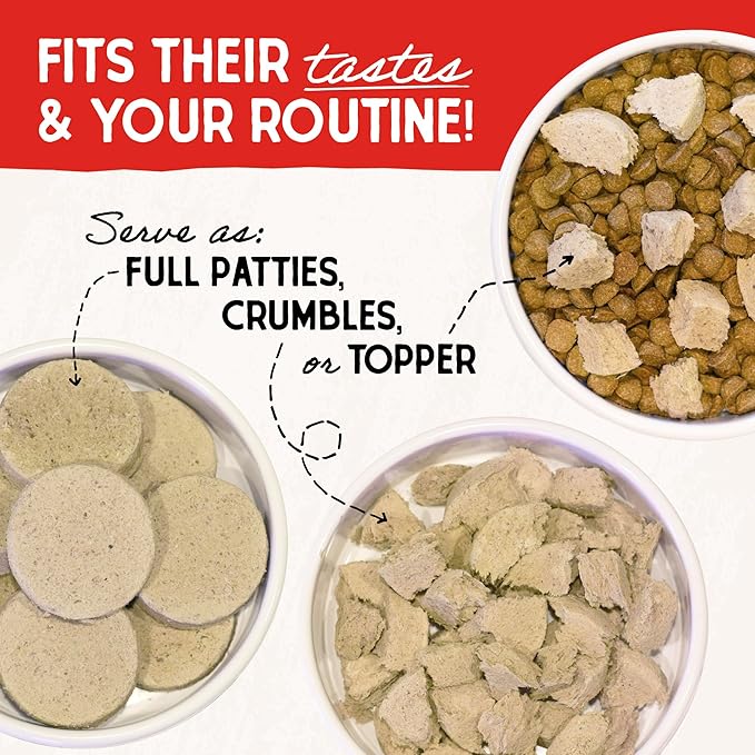 Stella & Chewy's Freeze Dried Raw Dinner Patties – Grain Free Dog Food, Protein Rich Simply Venison Recipe – 25 oz Bag