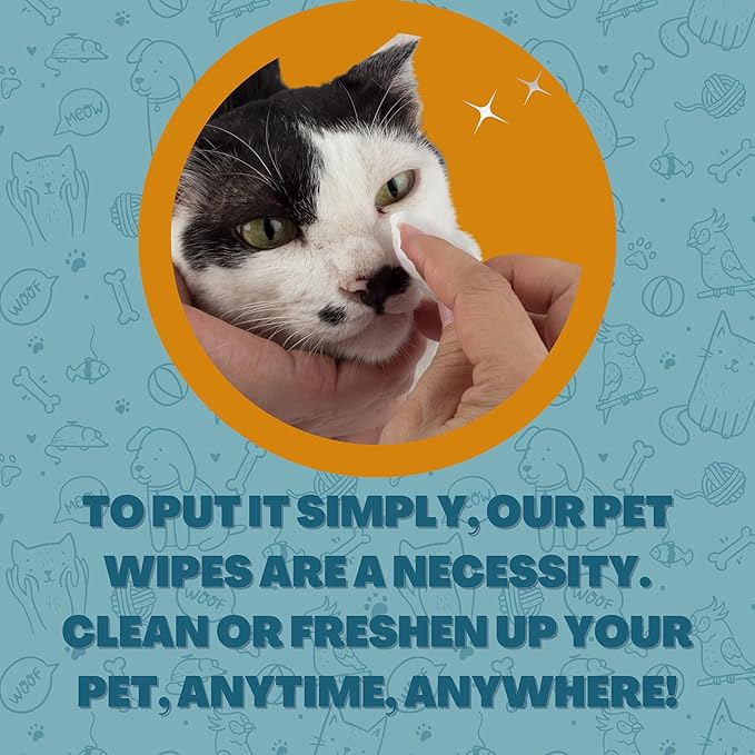 FurryFriends Pet Wipes | Unscented | Hypo-allergenic | Alcohol Free| Deodorizing | Removes Loose Hair & Dirt | Incredibly Clean | 100 ct. 1 Pack