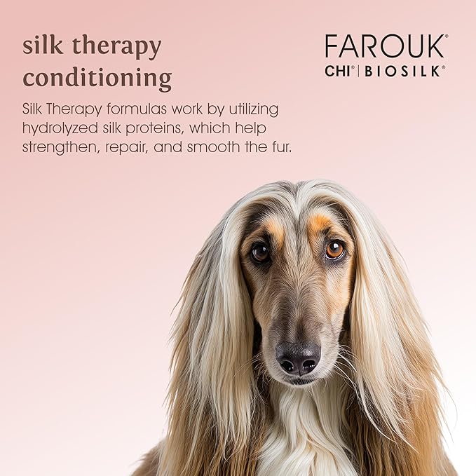 BioSilk for Dogs Silk Therapy Irresistible Detangling and Shine Spray, Scented, Jasmine and Honey Scent, Paraben Free, Made in The USA, 8 FL Ounces