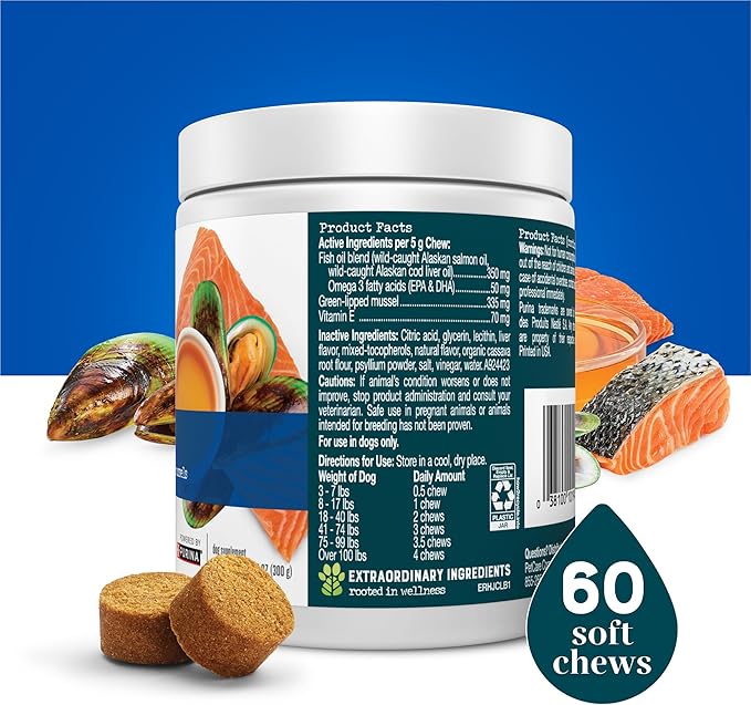 by Purina Hip and Joint Dog Supplements Soft Chews - 10.6 oz. Canister