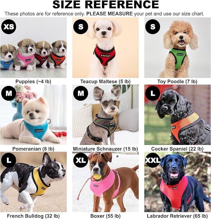 Puppia Soft Dog Harness No Choke Over-The-Head Triple Layered Breathable Mesh Adjustable Chest Belt and Quick-Release Buckle, Orange, XX-Large
