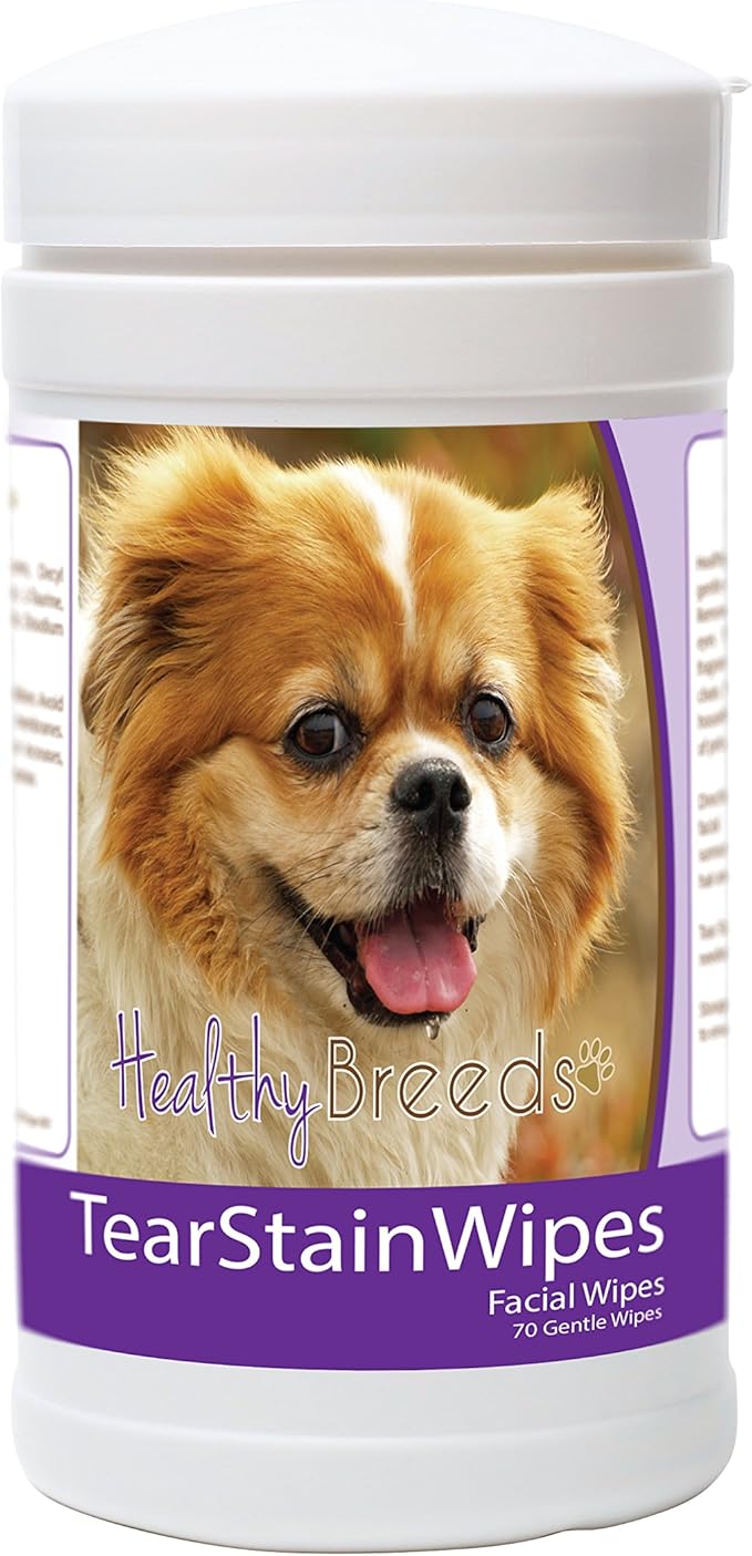 Healthy Breeds Tibetan Spaniel Tear Stain Wipes 70 Count