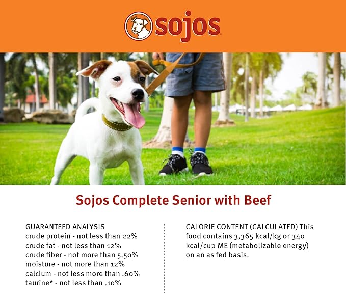 SOJOS Complete Beef Recipe Dehydrated Dog Food, 1.75 lb, Yellow