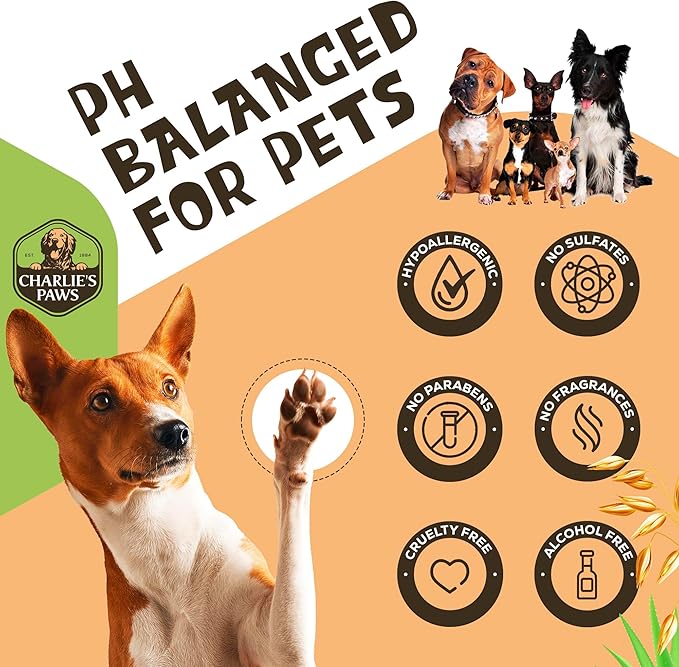 Paw Cleaner No-Rinse Foaming Cleanser Waterless Foam Dogs Cats with Cleaning Silicone Pet Grooming Brush Sulfate-Free pH Balanced Shampoo 6.8 Fl Oz (2 Pack)