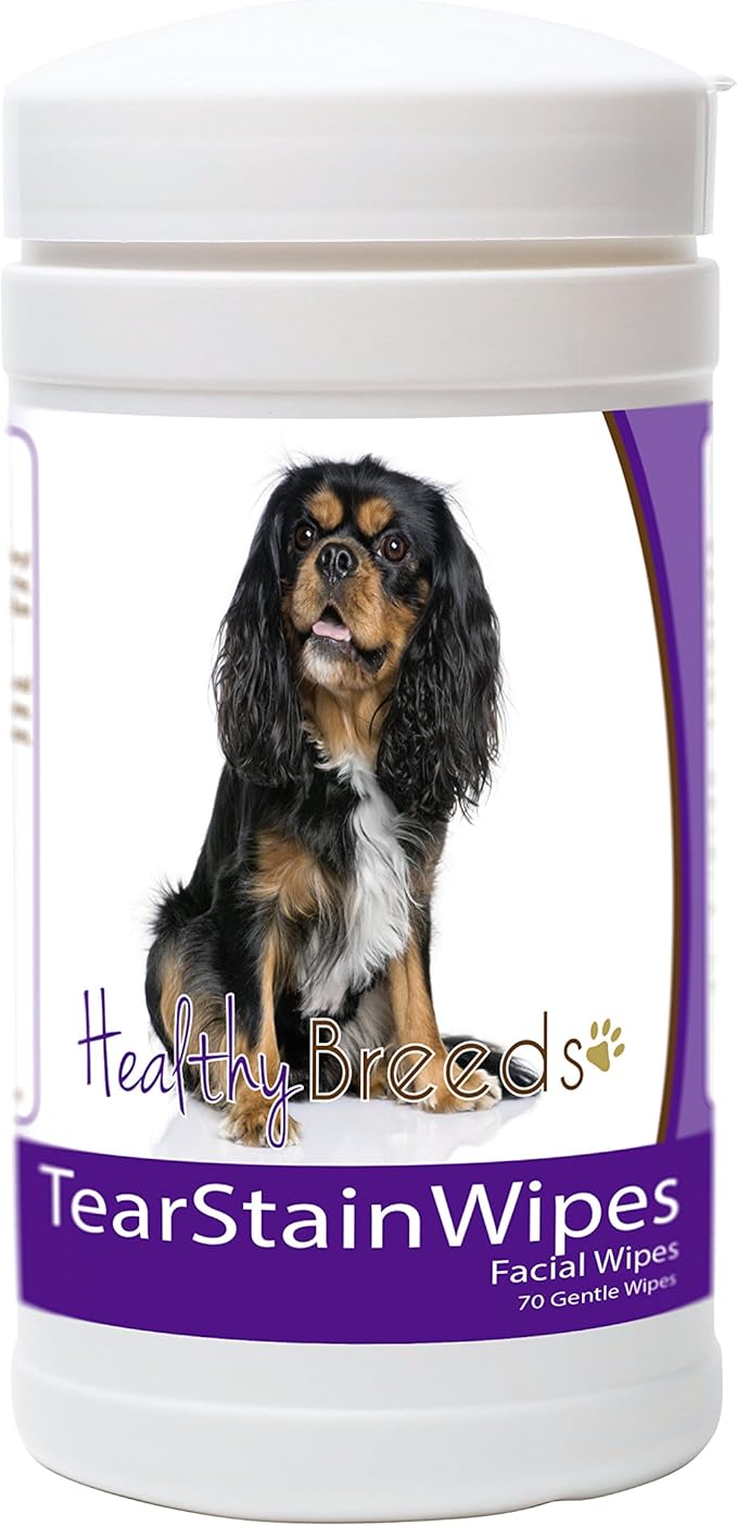 Healthy Breeds Cavalier King Charles Spaniel Tear Stain Wipes 70 Count