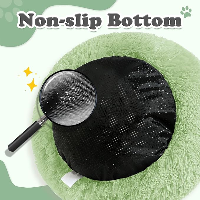 JOLLYVOGUE Dog Beds, Calming Small Dog Bed, Anti-Anxiety Dog Bed for Small Dogs, Fluffy Donut Dog Bed, Cozy Dog Cat Cushion Bed for Small Medium Dogs and Cats (20")