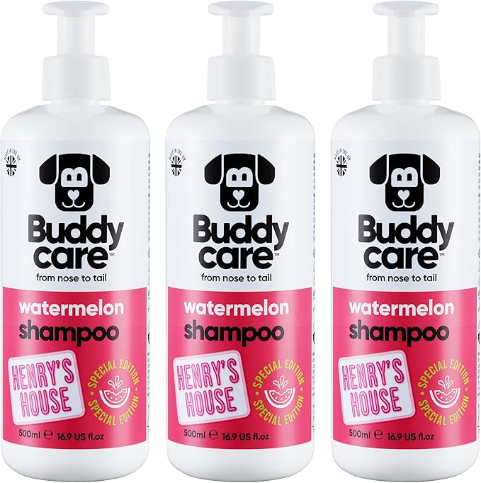 Watermelon Dog Shampoo | For Smelly Dogs From 8 Weeks | Henry's House Scented Puppy With Aloe Vera & Pro Vitamin B5 (50.72oz)