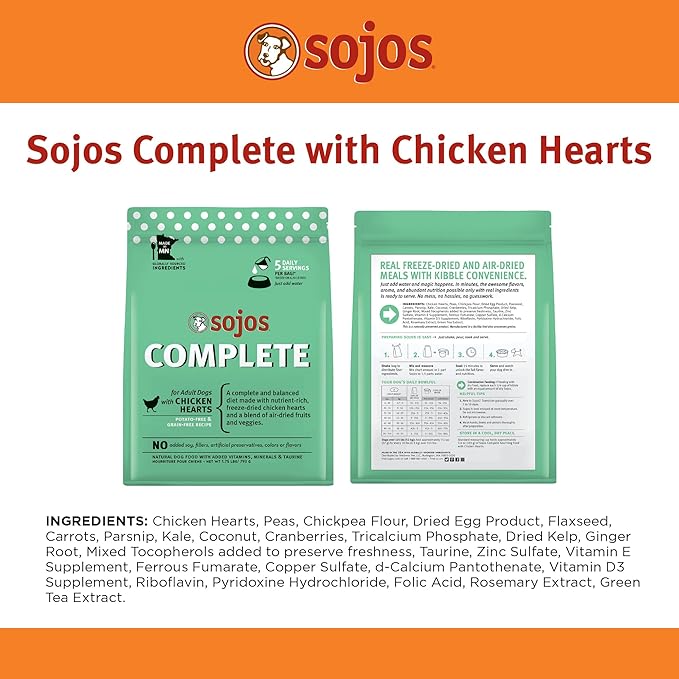 Sojos Complete Chicken Recipe Dehydrated Dog Food, 7 lb