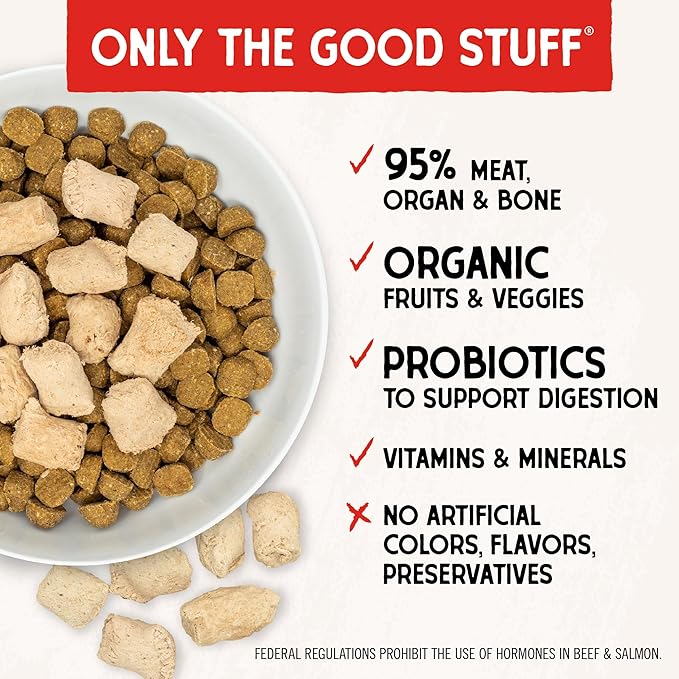 Stella & Chewy's Freeze Dried Raw Surf & Turf Meal Mixer – Dog Food Topper for Small & Large Breeds – Grain Free, Protein Rich Recipe – 18 oz Bag