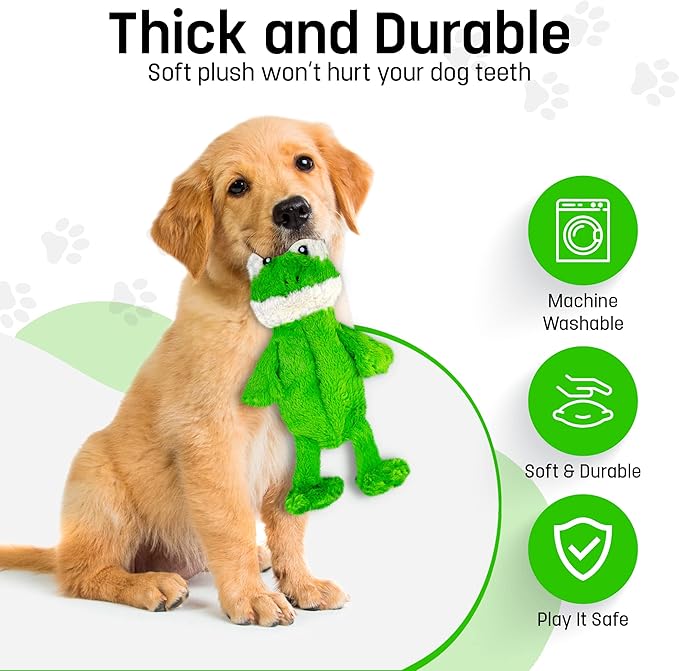 FGA MARKETPLACE Pack of 7 Flat NO Stuffing NO Squeak Plush Dog Toys, Funny Style Will Entertain Your Dog for Hours, Recommended for Small and Medium Dog 21 INCH Long