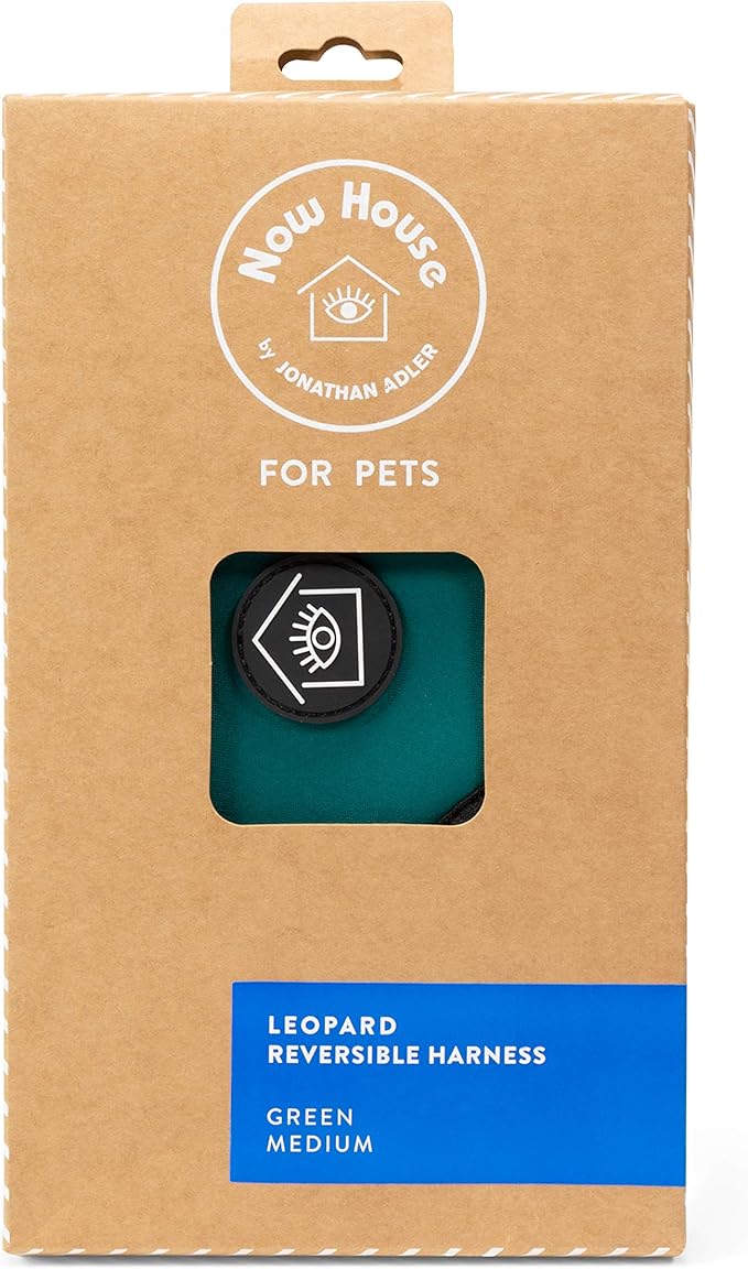 Now House for Pets by Jonathan Adler Leo Reversible Harness, Medium | Stylish, Fashionable, and Functional Way to Keep Your Dog Looking Great | Cute and Adorable Dog Accessories for Pets