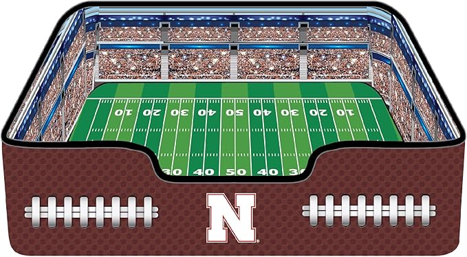 NCAA Nebraska Cornhuskers Stadium Dog Bed, Pet Pillow Bed for Dogs, Sporty Football Dog Bed and Lounge Cushion